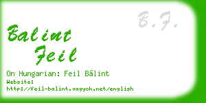 balint feil business card