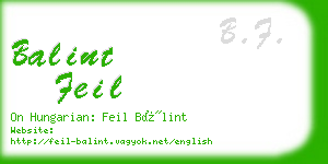 balint feil business card